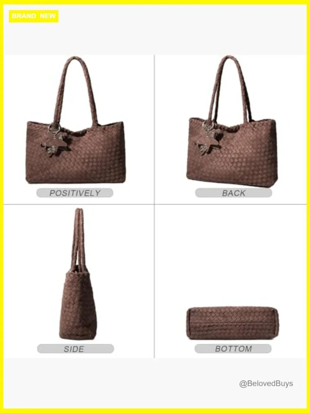 Woven Tote Hobo Bag, Faux Leather Shoulder Handbag with Wallet
